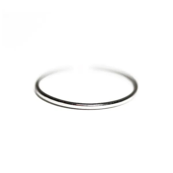 14kt Blackened Gold Thin Band Ring 1mm