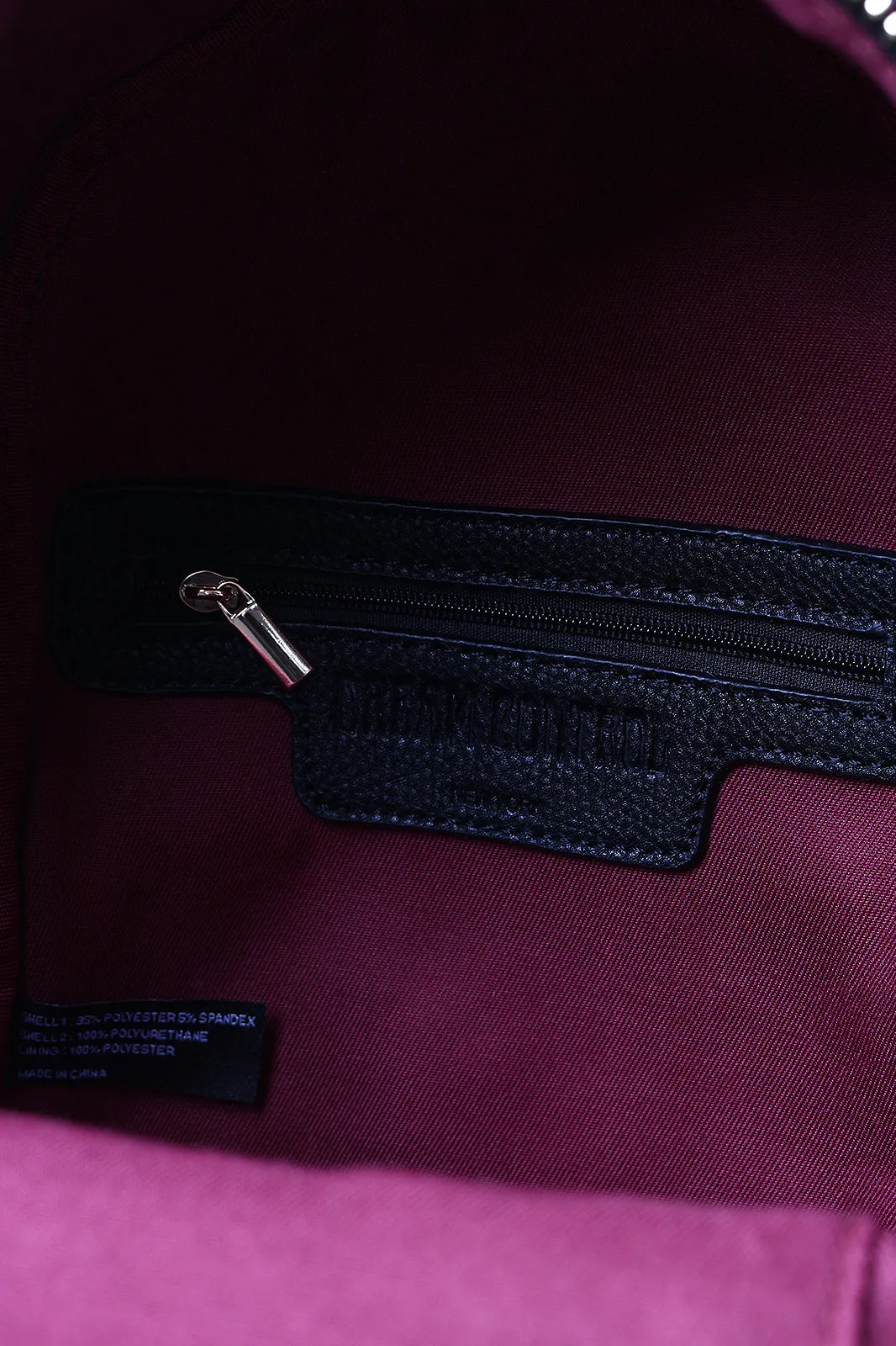 Colorblock Velvet Pom Pom Mini Backpack