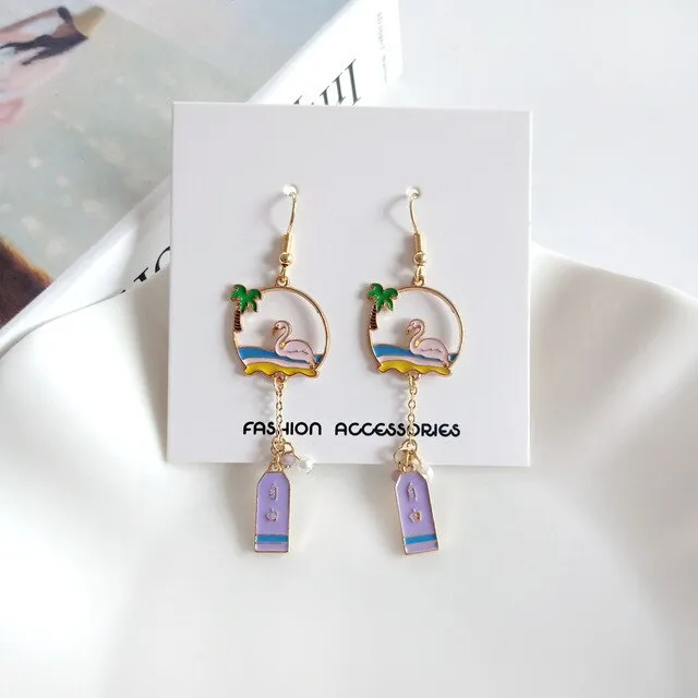 Cute Cartoon Animal Rabbit Cat Clip earrings