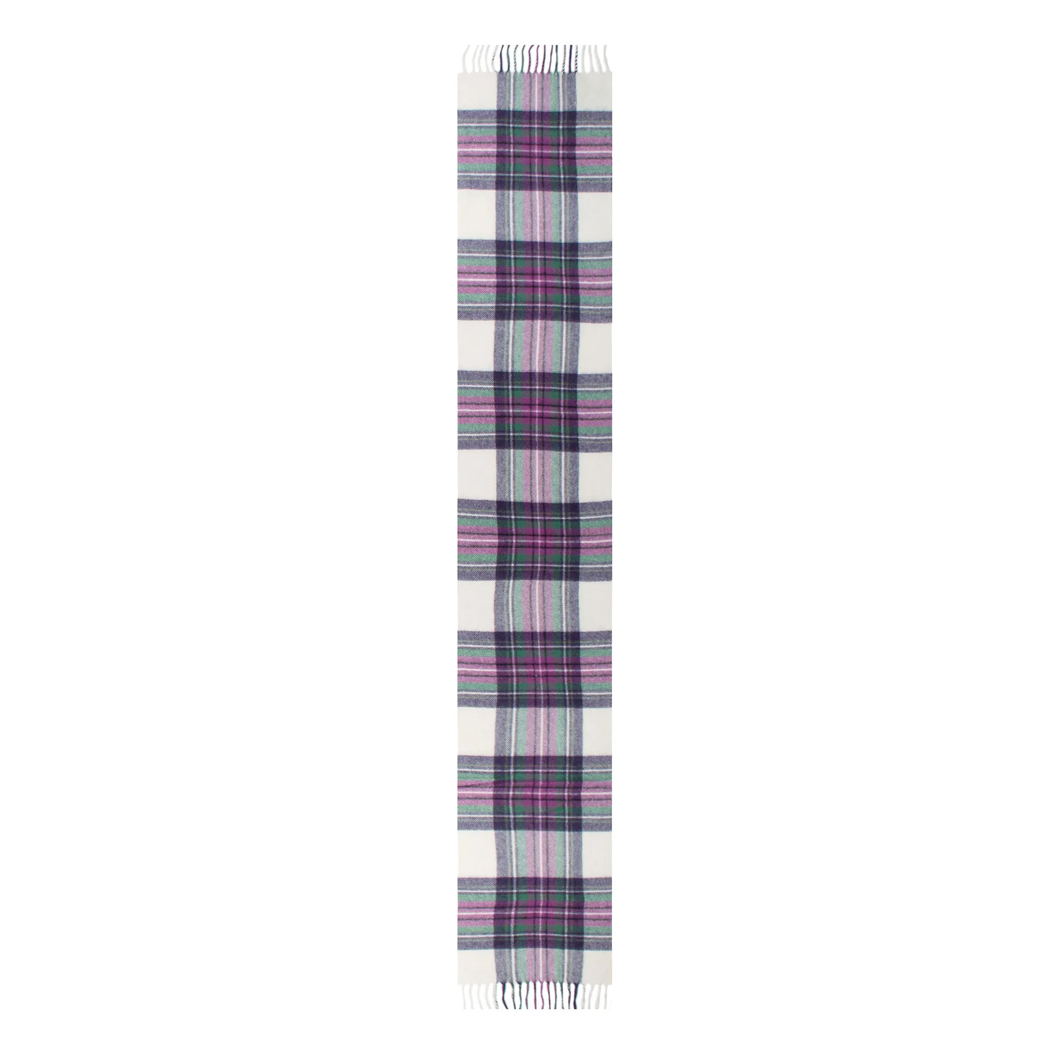 Heritage Plaid Check Cashmere Scarf with Tassels and Gift Box